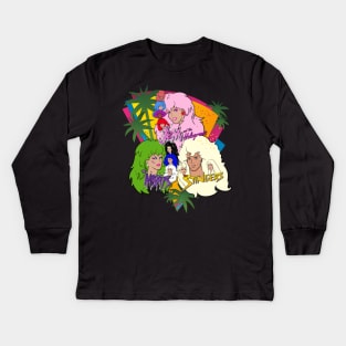 Jem Battle of the Bands 80s by BraePrint Kids Long Sleeve T-Shirt